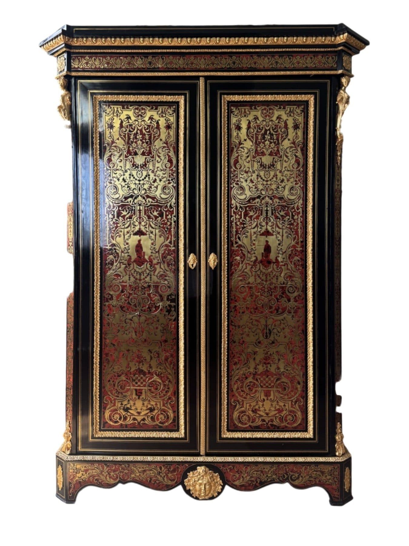 Armoire en marqueterie Boulle d'époque Napoléon III