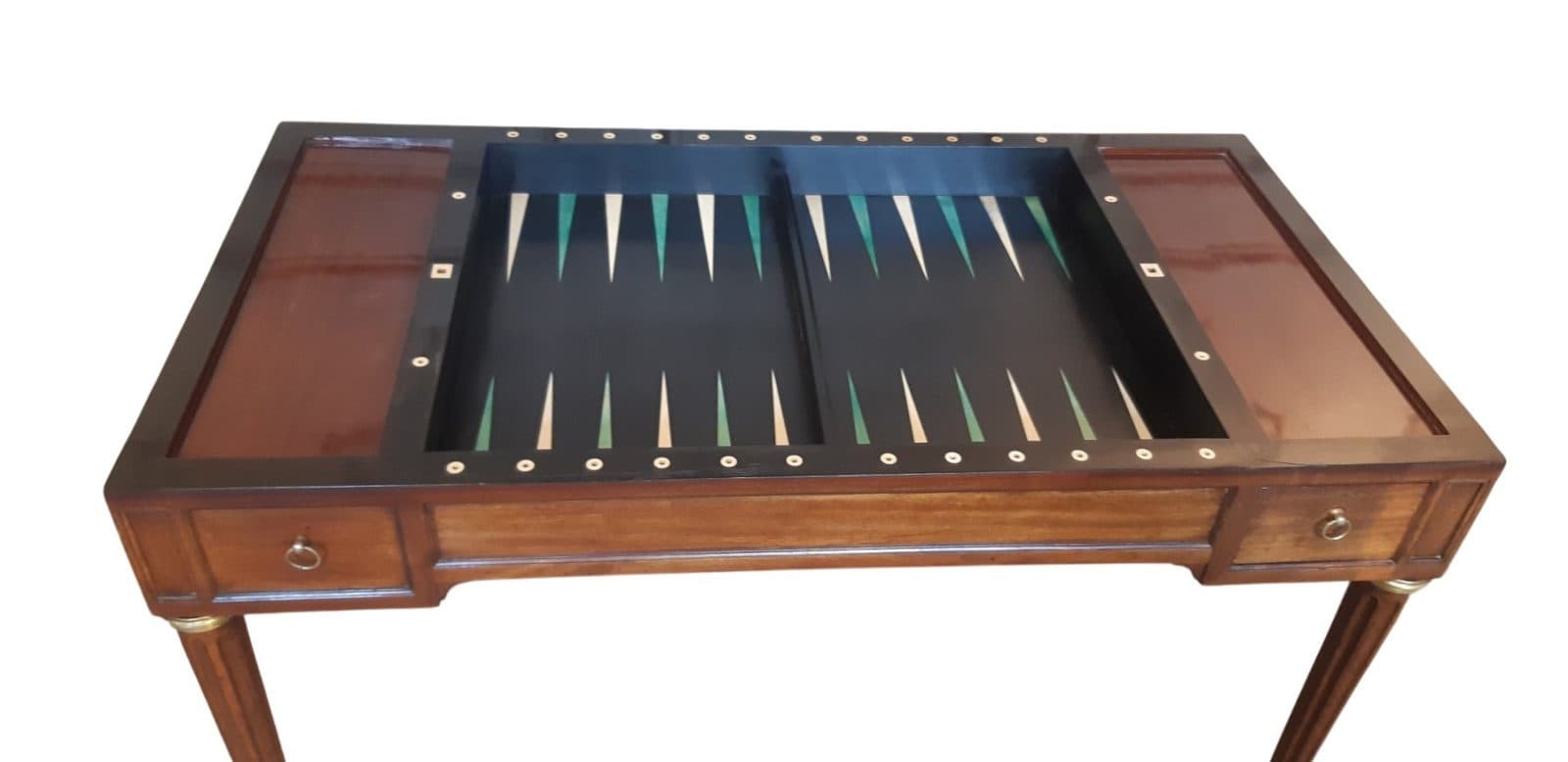 Table de tric trac en acajou, d'époque Louis XVI