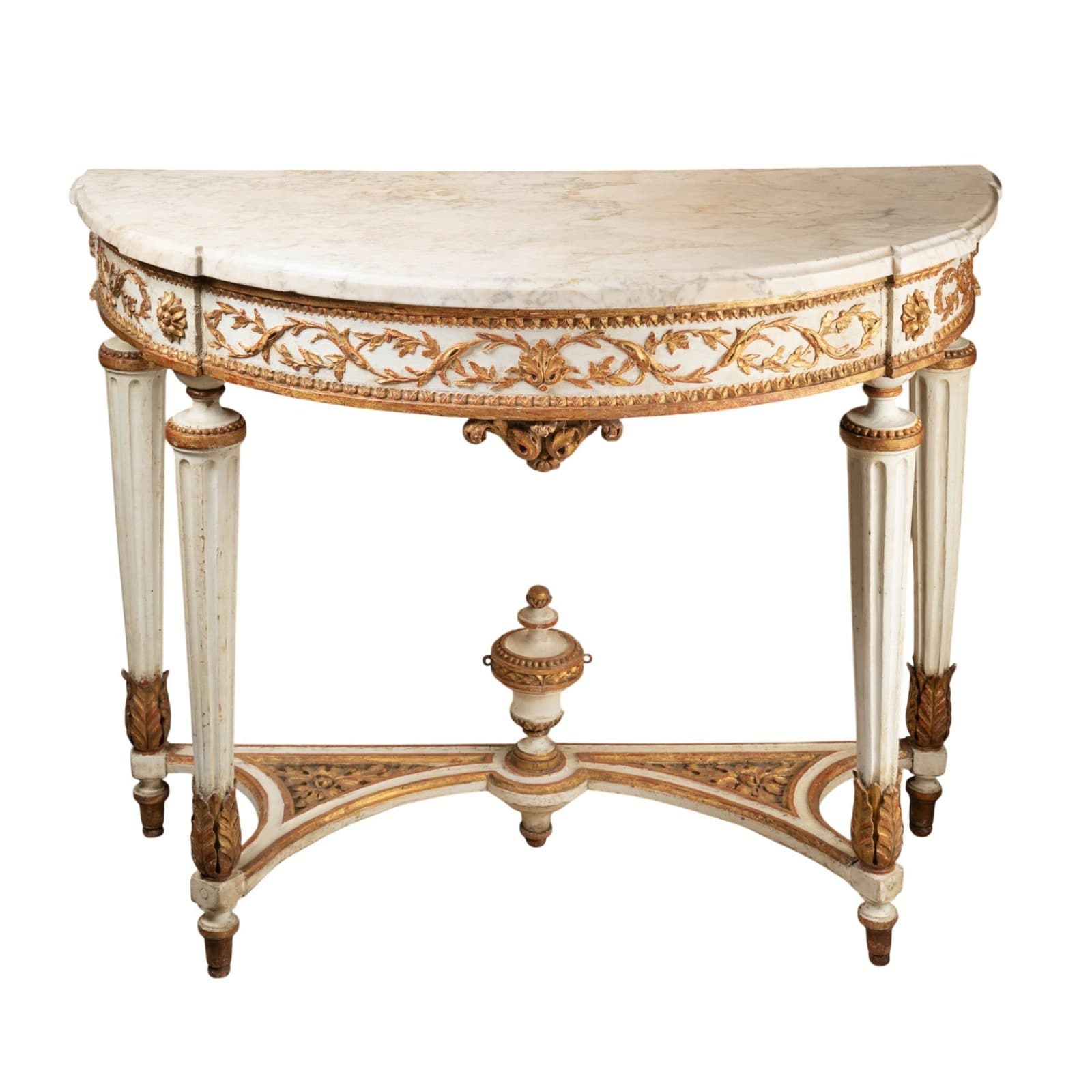Console demi lune, époque Louis XVI, fin du XVIIIe siècle