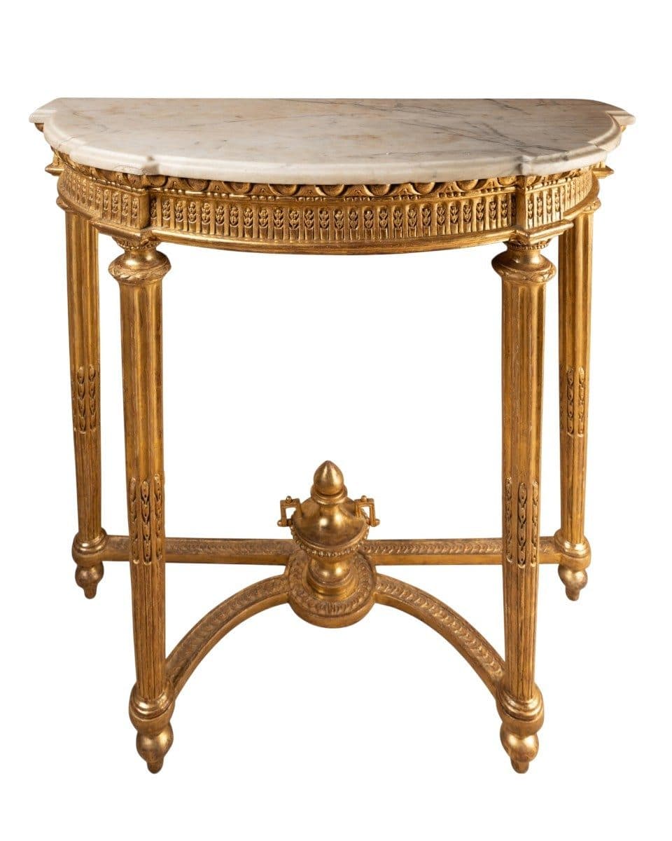 Console en bois sculpté et doré, époque Louis XVI
