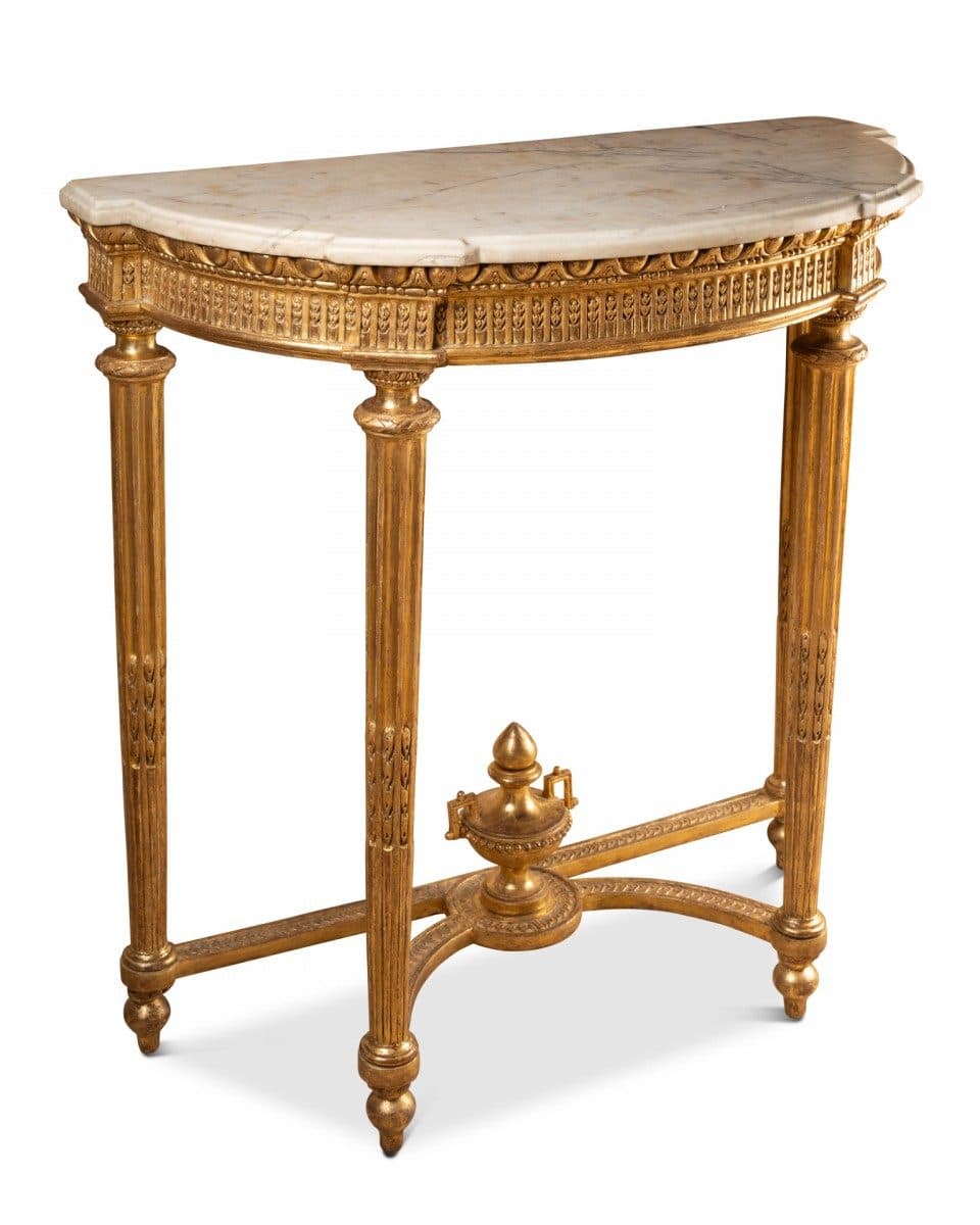 Console en bois sculpté et doré, époque Louis XVI — vue 2