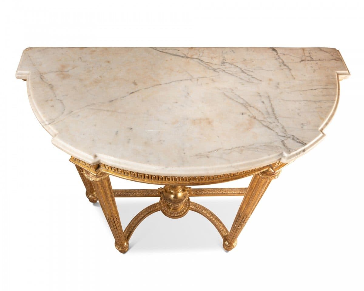 Console en bois sculpté et doré, époque Louis XVI — vue 4