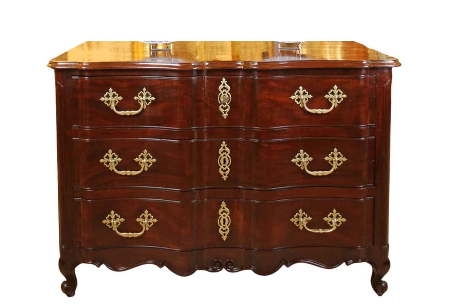 Commode en acajou massif, époque Louis XV