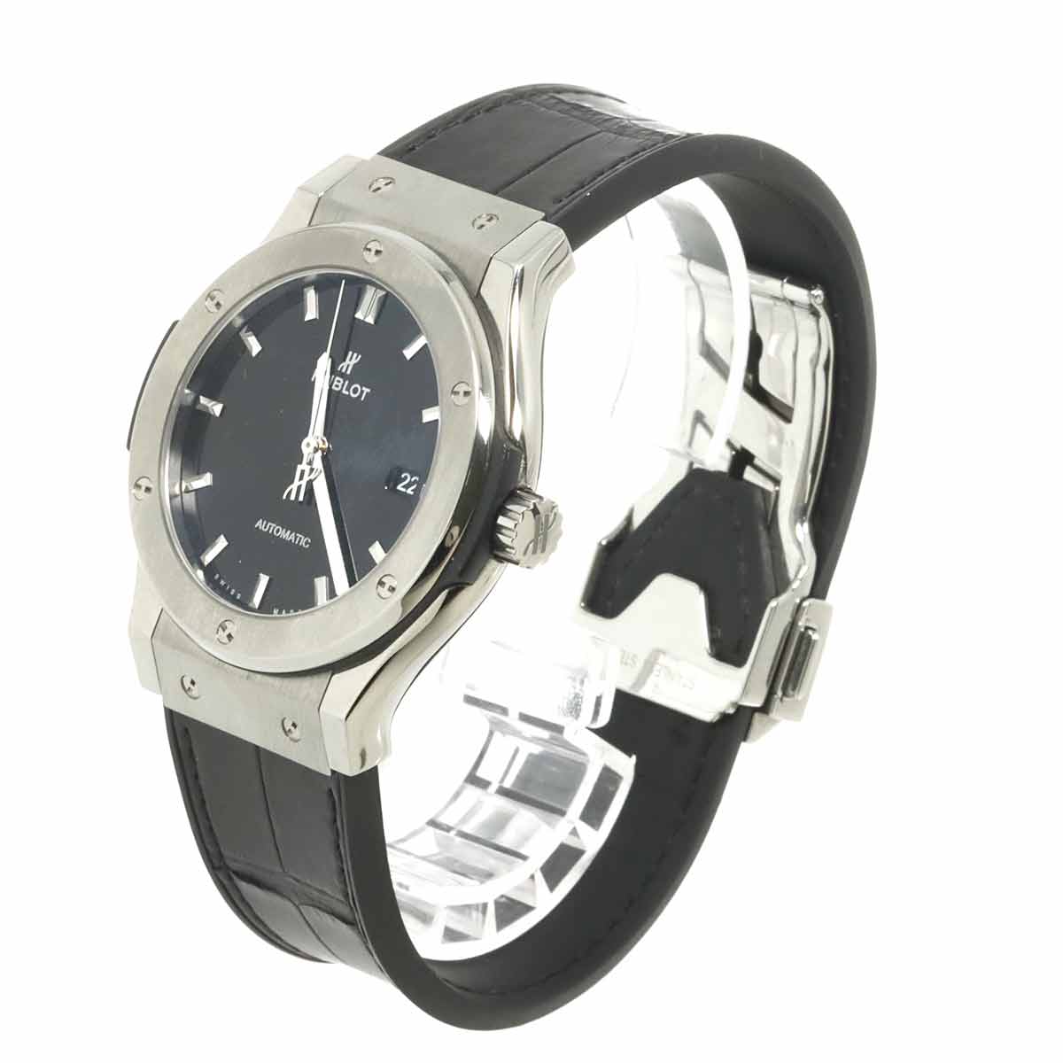 Hublot Classic Fusion Titanium Black Shiny — vue 3