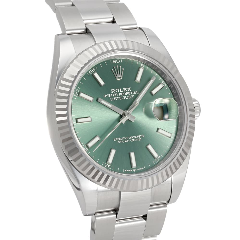 Rolex Datejust 41 Green Mint — vue 3