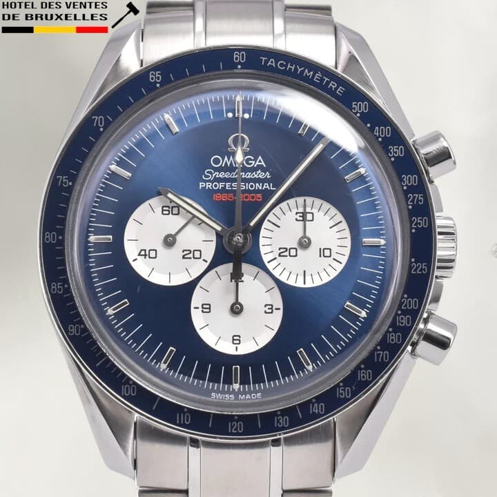 Omega Speedmaster Professional First 3565.80 bleu