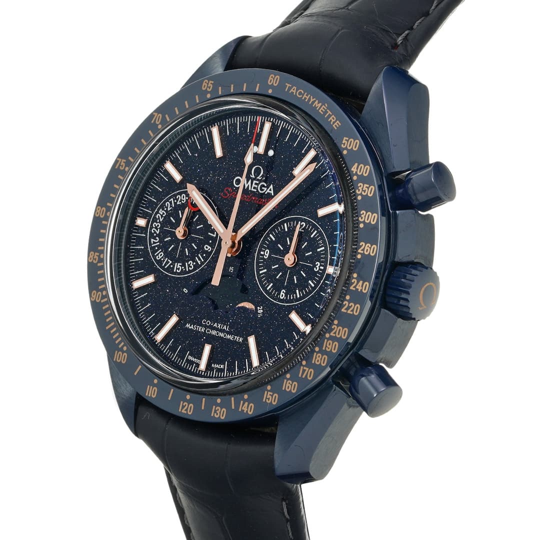 Omega Speedmaster Moonwatch Blue Side of the Moon Master Chronometer Moonphase — vue 2