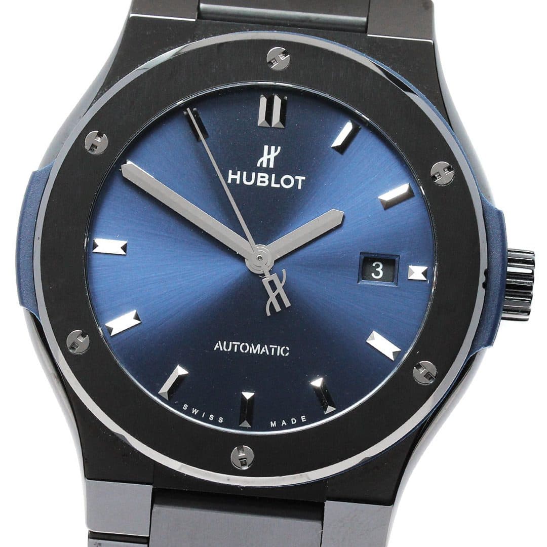 HUBLOT CLASSIC FUSION CERAMIC BLUE DATE