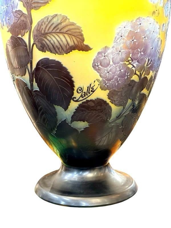 Émile Gallé Monumental vase « Hortensias » — vue 5