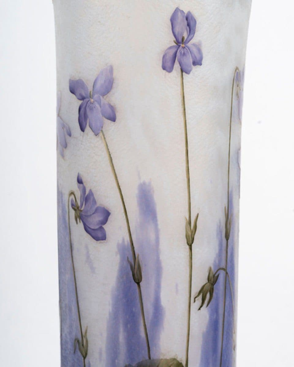 Daum Nancy Grand vase « Violettes » — vue 2