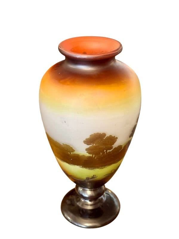 Émile Gallé Grand vase « Paysage lacustre aux barques » — vue 5