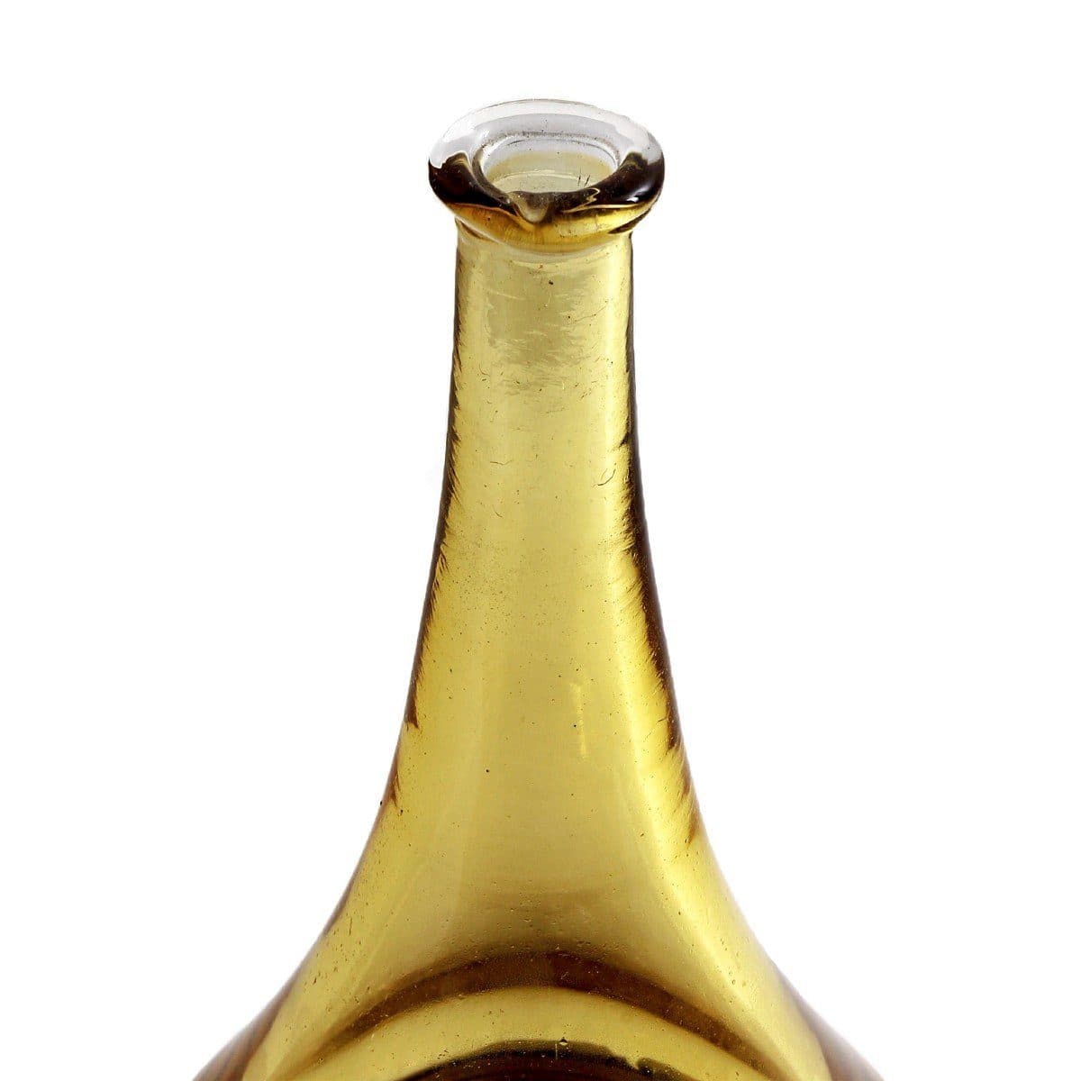 Murano Série de trois bouteilles en verre jaune et bronze — vue 3