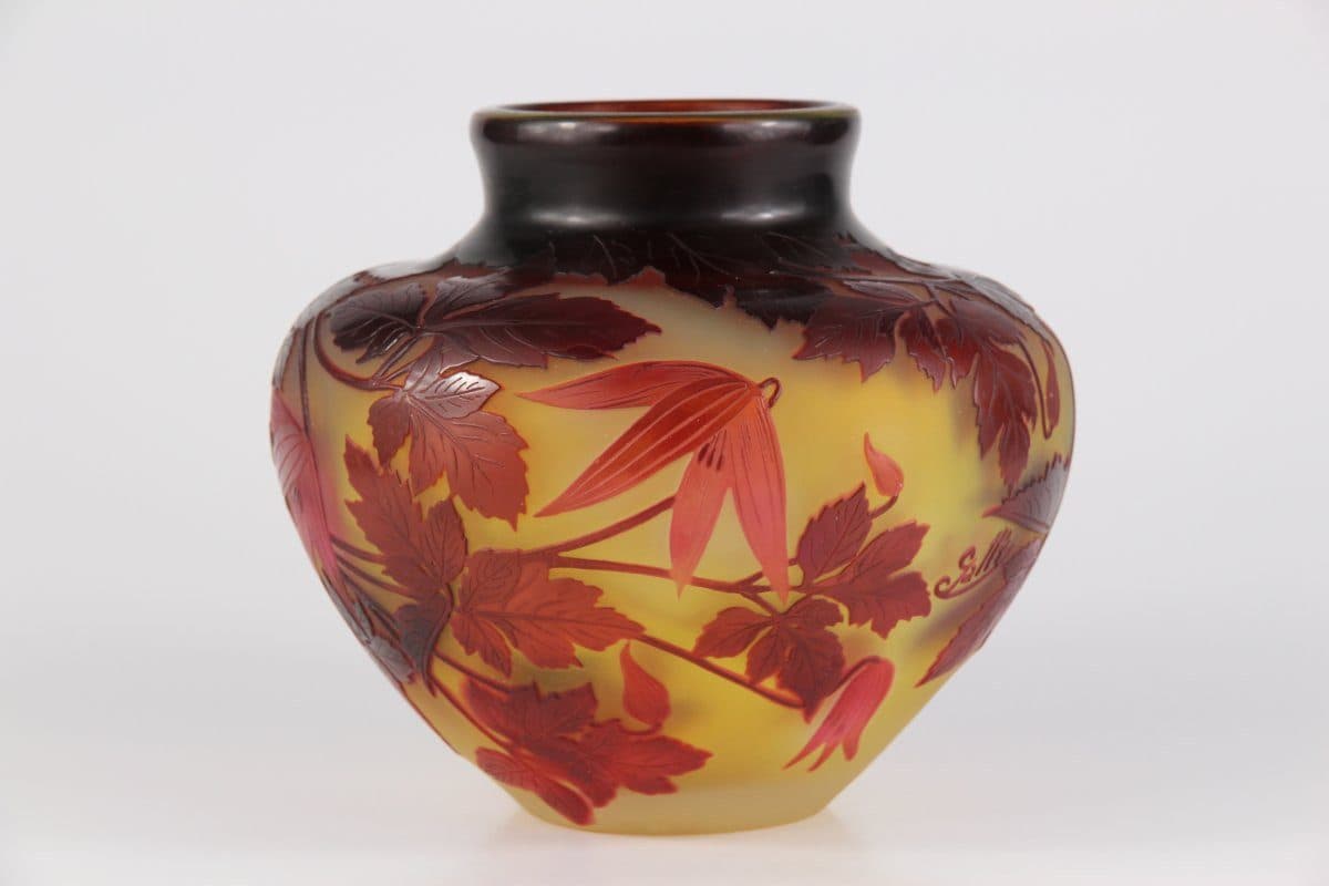 Émile Gallé Vase « Clématites Tage Lundell » — vue 3
