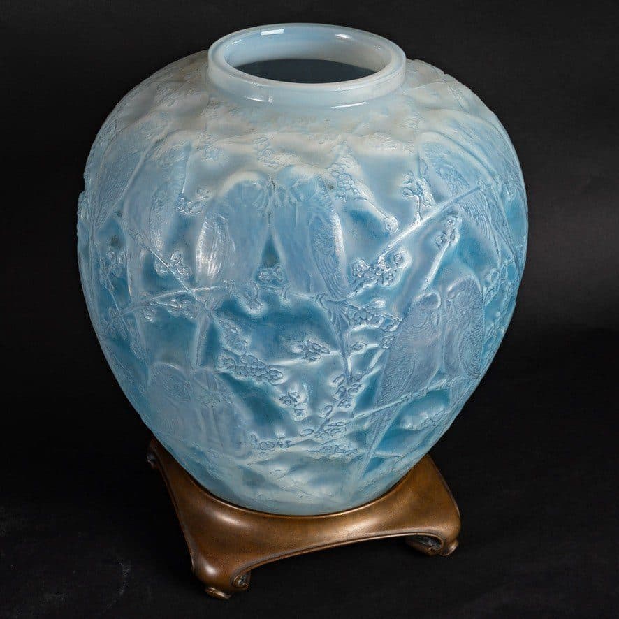 René Lalique Vase « Perruches » opalescent — vue 2