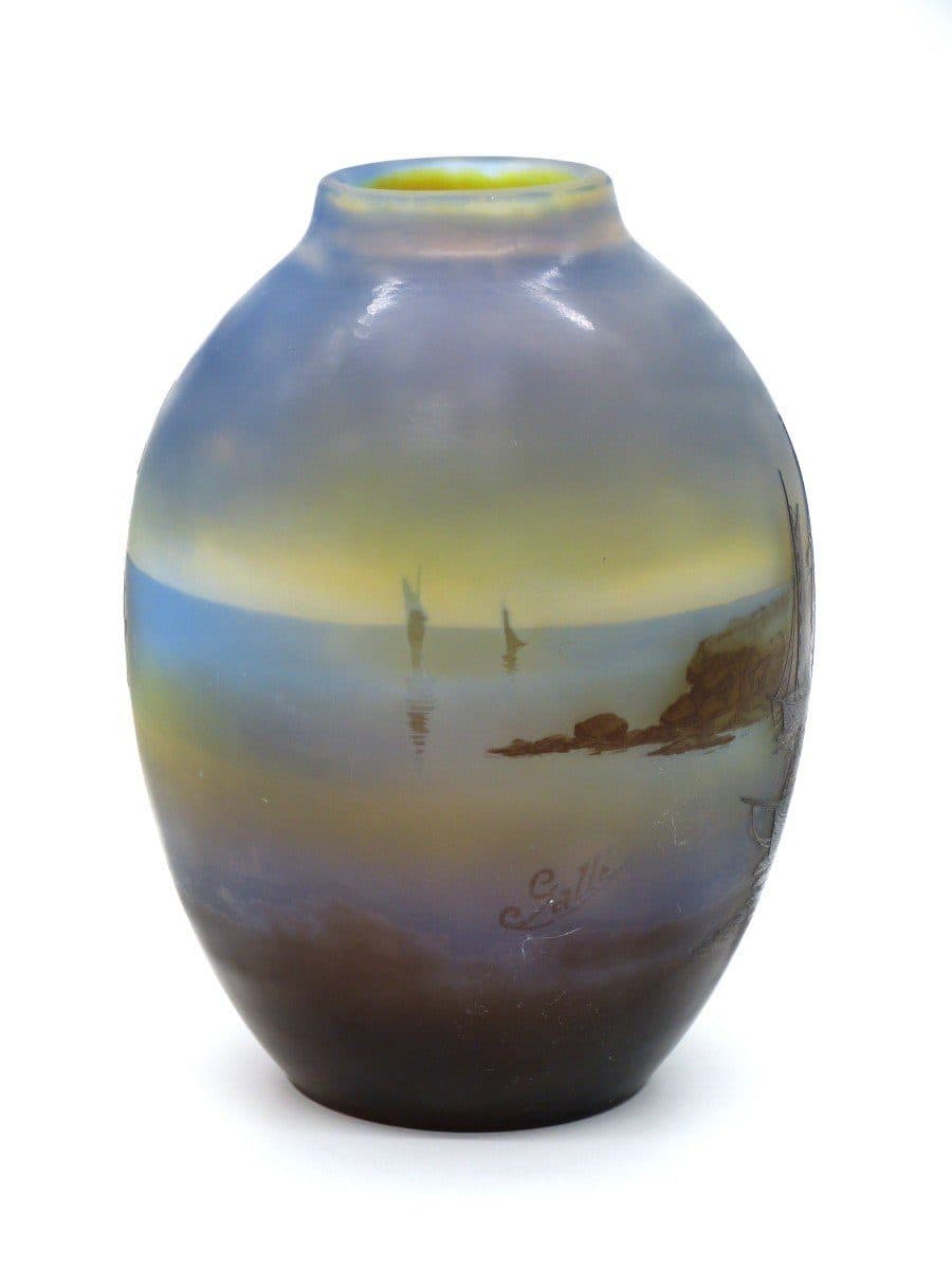 Émile Gallé Grand vase « Aux Voiliers » — vue 4