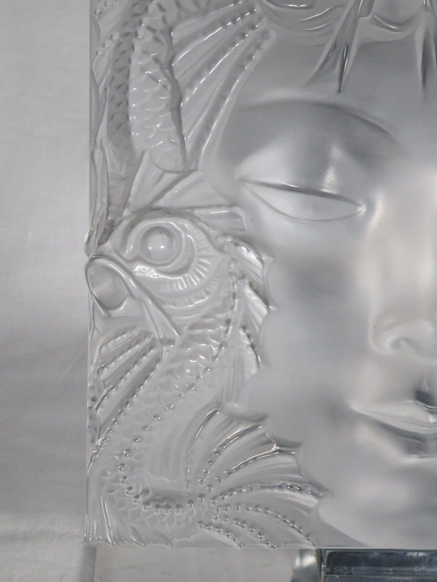 Lalique France Motif décoratif « Fontaine Poissons » ou « Masque Femme » — vue 5