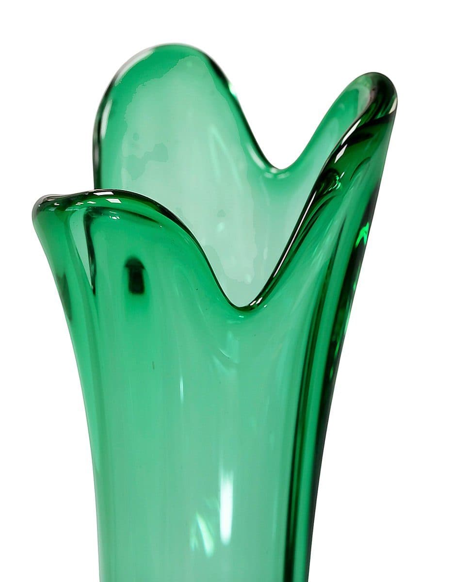 Murano Grand vase monumental en verre vert émeraude, vers 1960 — vue 3