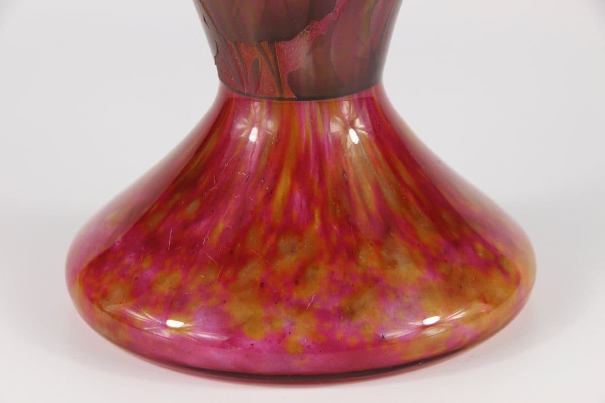 Daum Nancy Vase à décor de bégonias — vue 2