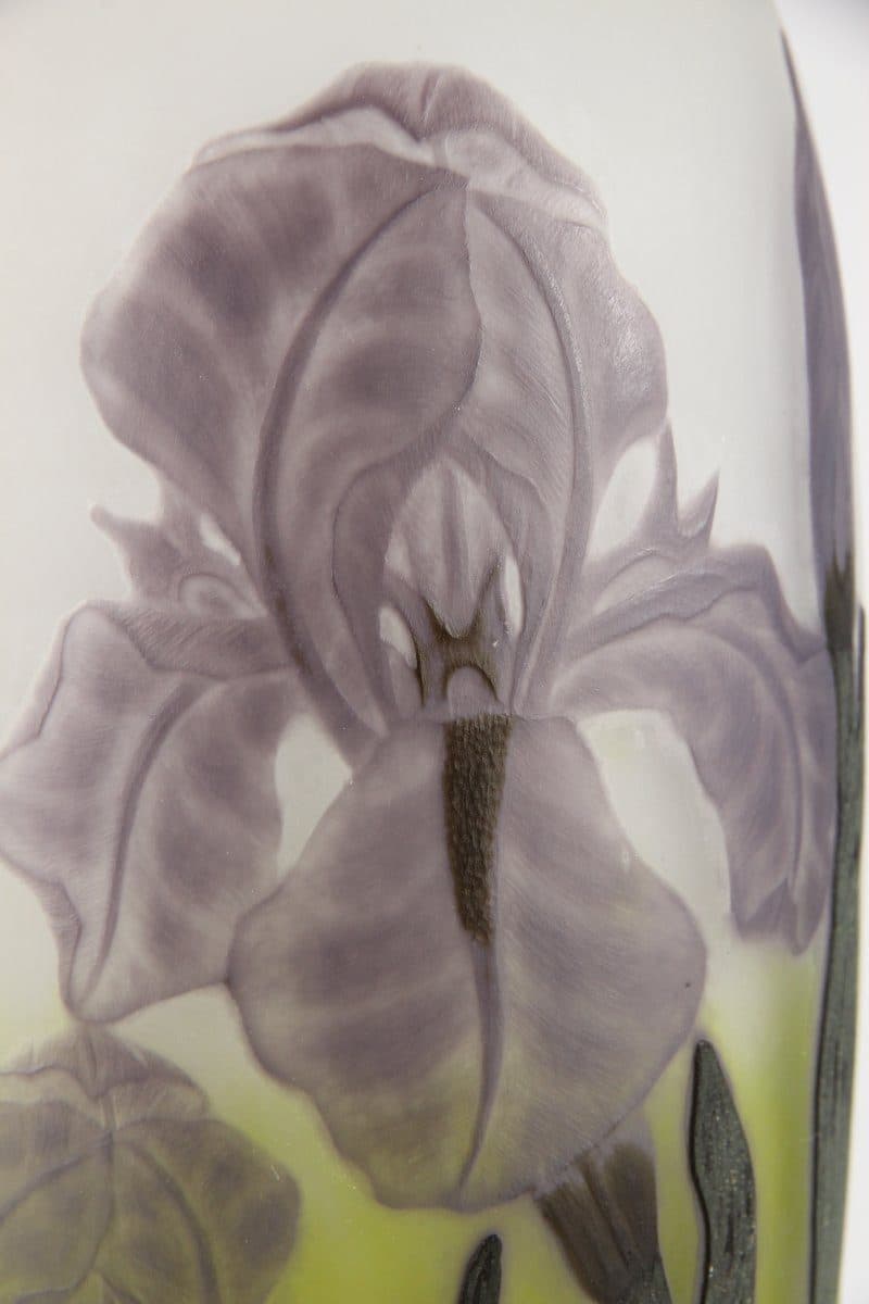 Daum Nancy Vase à décor d’iris — vue 3