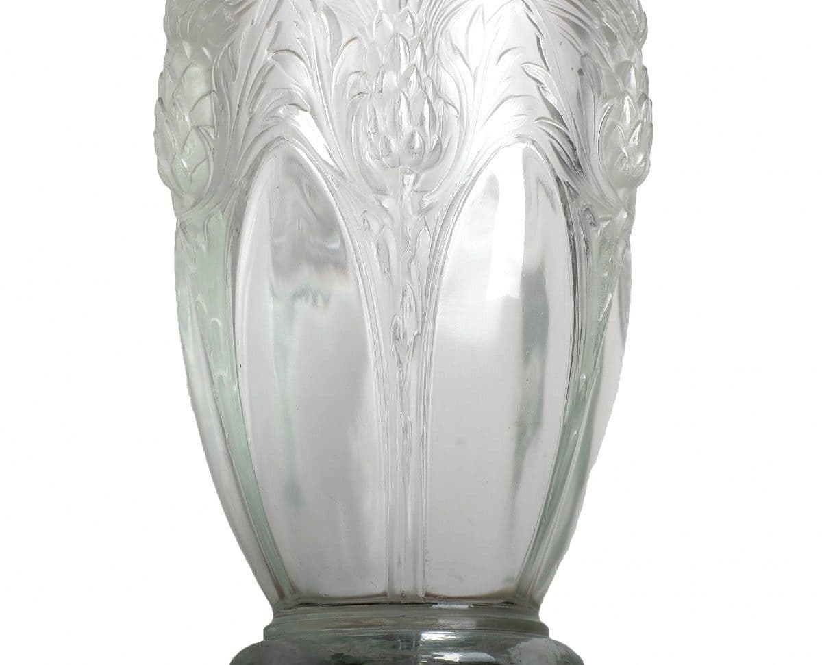 Vase aux chardons en verre moulé pressé — vue 2