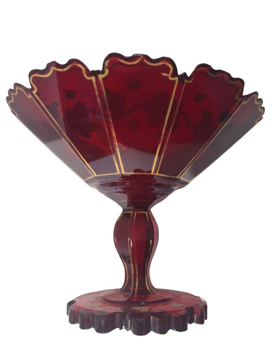 Coupe en cristal de Bohême émaillé — vue 3