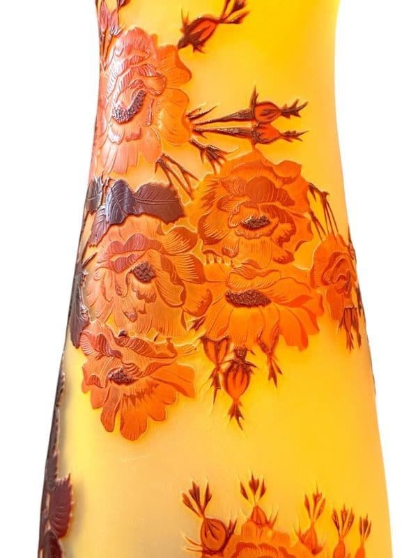 Grand vase Gallé « Aux Roses » — vue 5