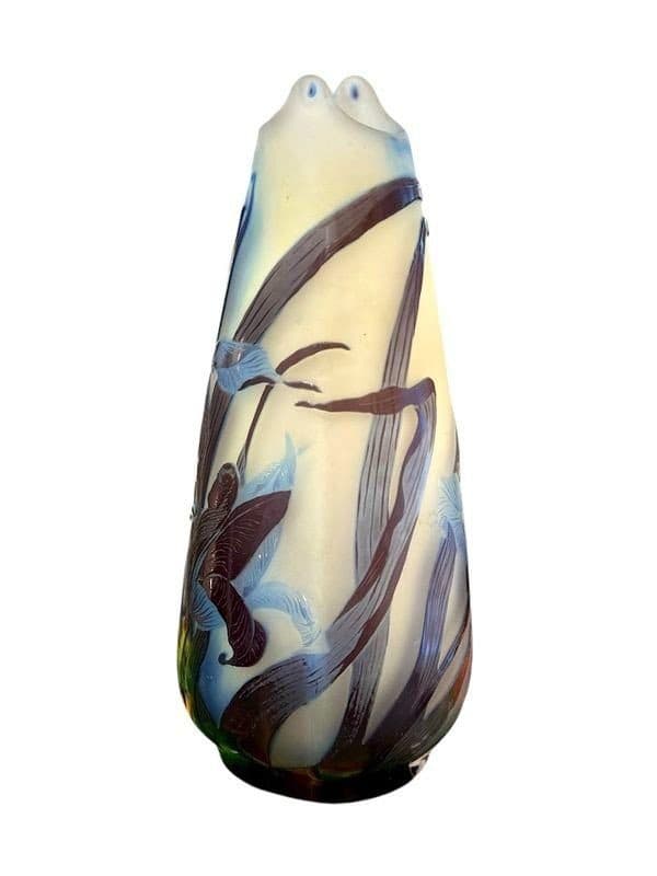 Gallé, vase aux iris — vue 3