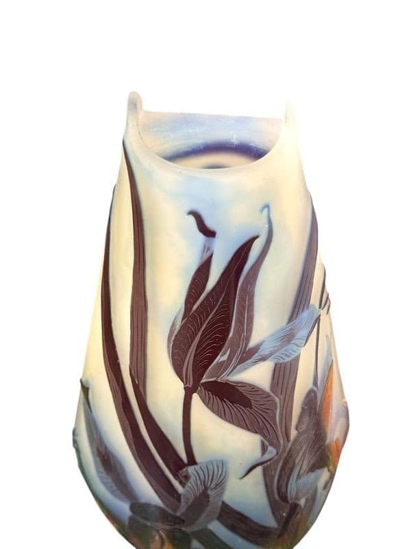 Gallé, vase aux iris — vue 4