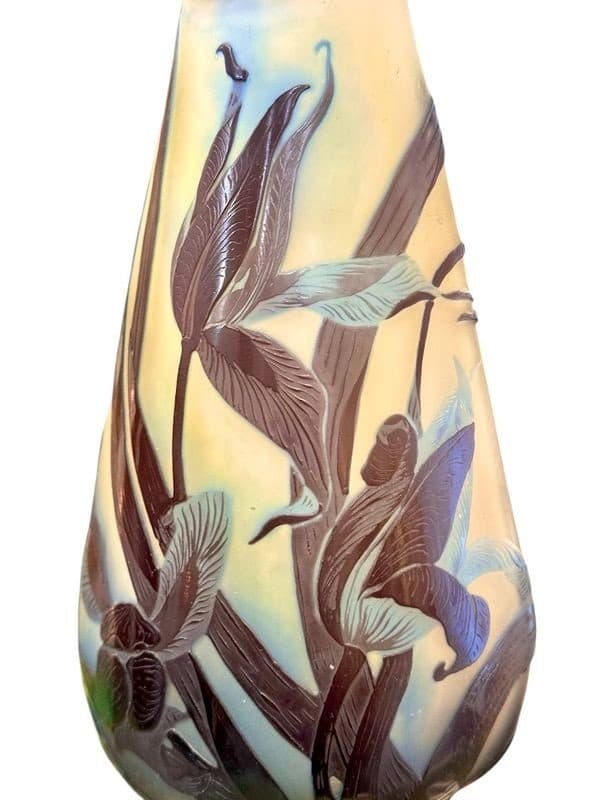Gallé, vase aux iris — vue 6