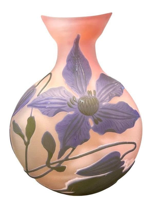 Gallé, vase gourde aux clématites — vue 5