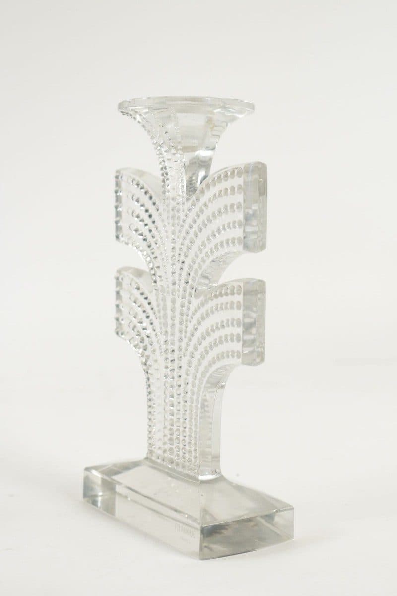 Lalique, paire de bougeoirs « Tokyo » — vue 2