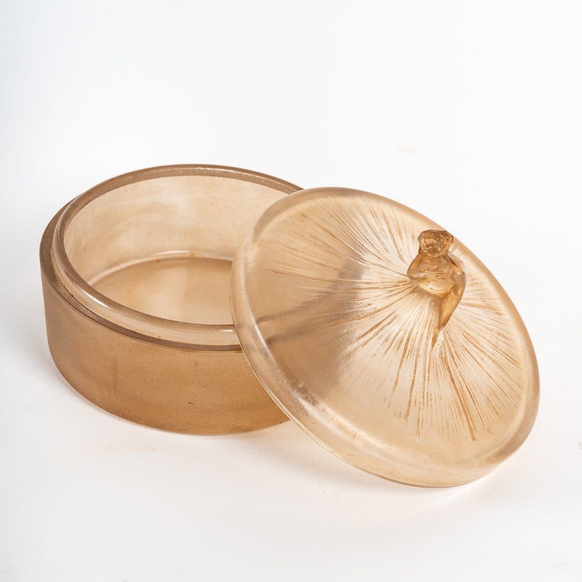 Boîte en verre blanc patiné sépia — vue 3