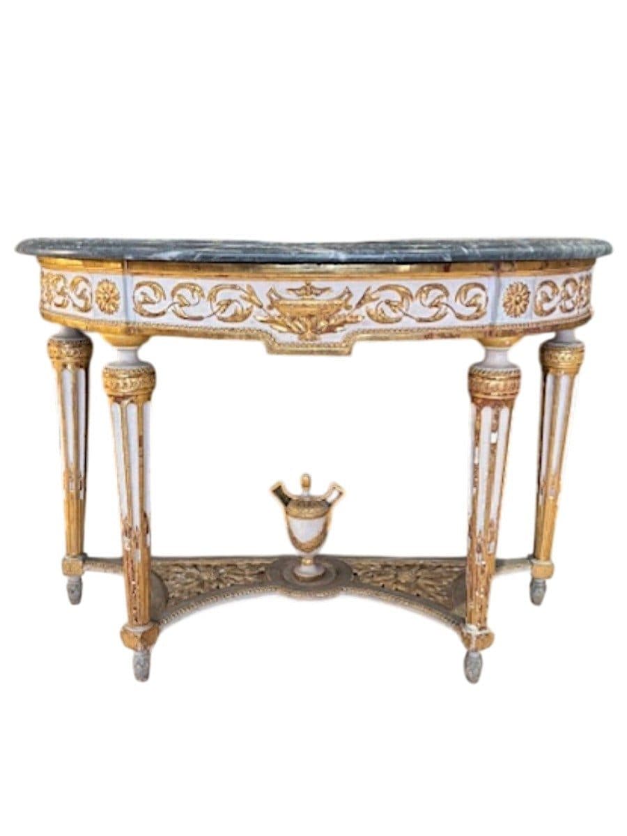 Console en bois peint et doré, Italie, fin XVIIIe siècle