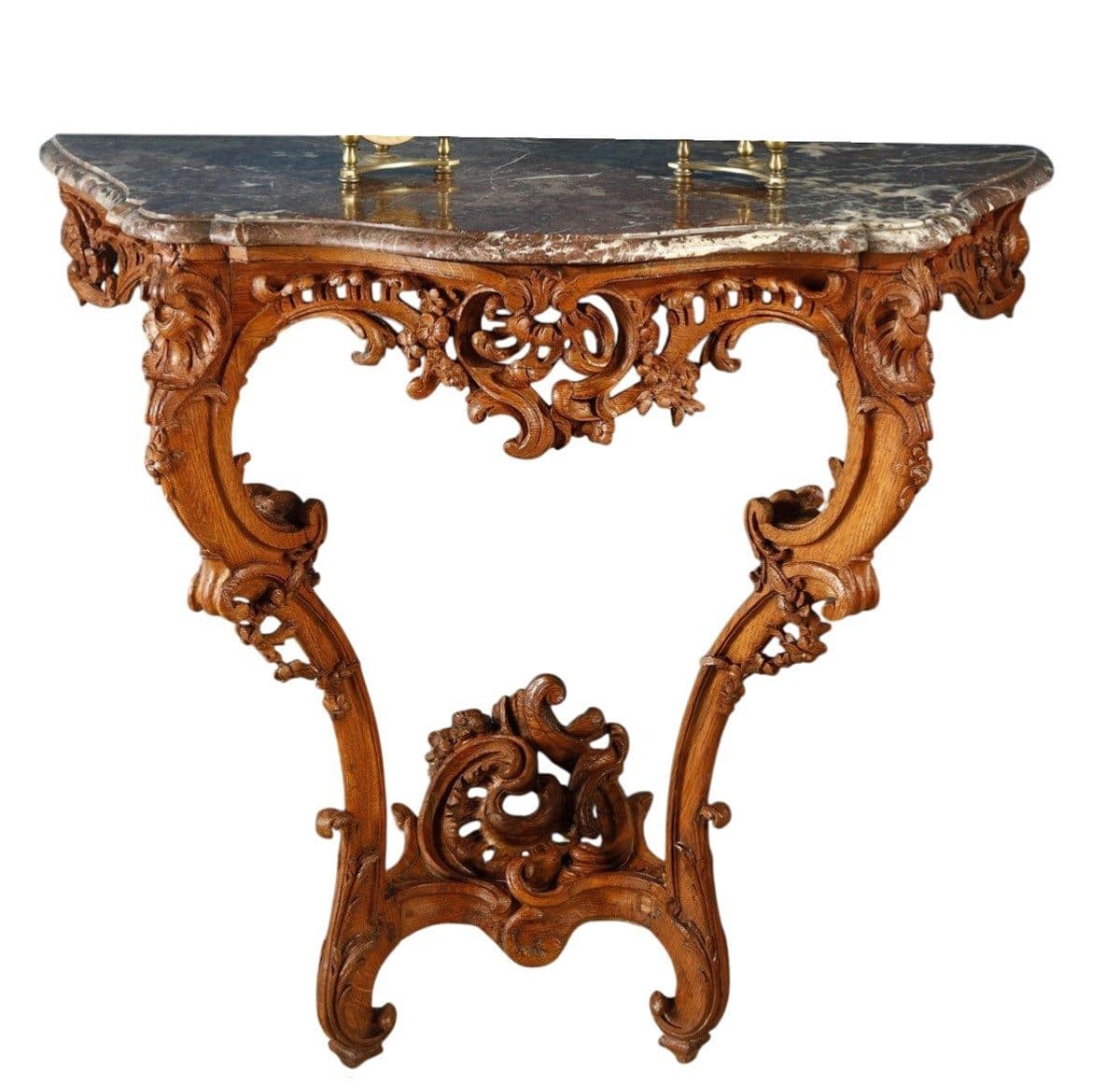 Console murale en chêne, d'époque Louis XV