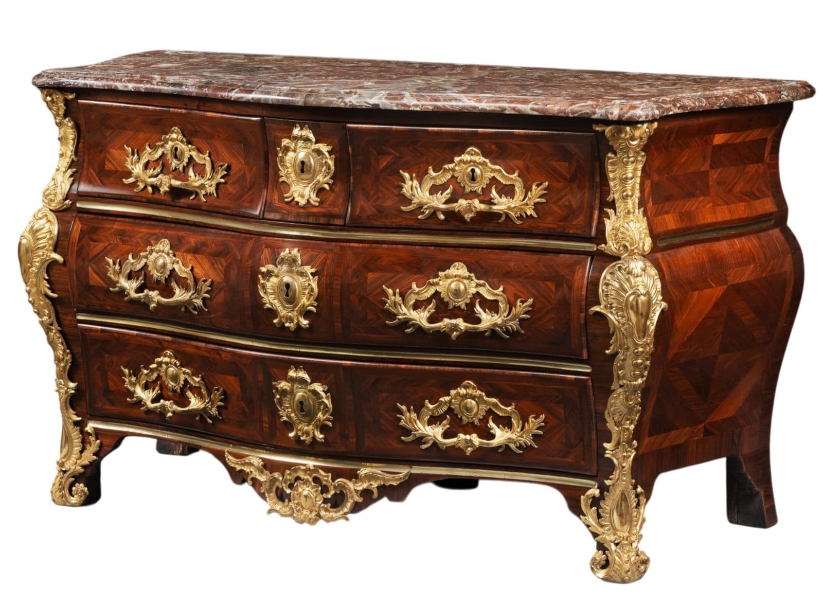 Importante commode galbée, d'époque Louis XV