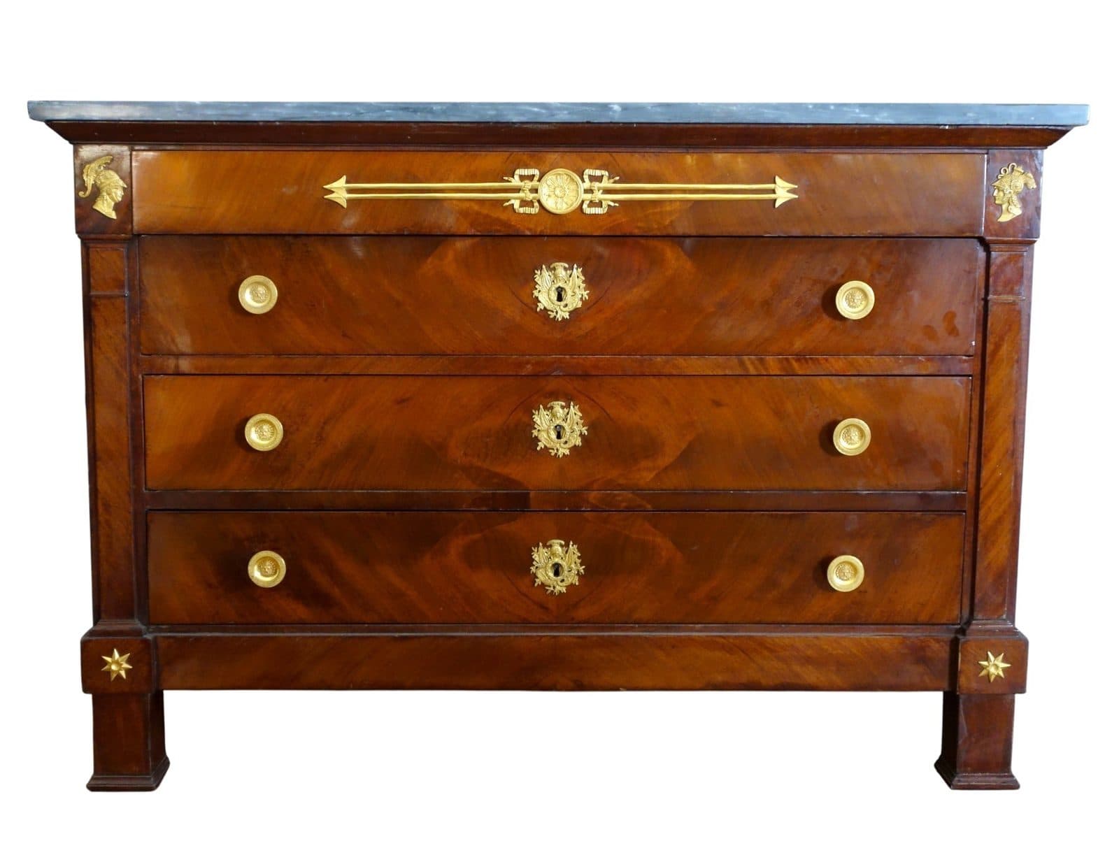 Commode d'époque Empire en acajou