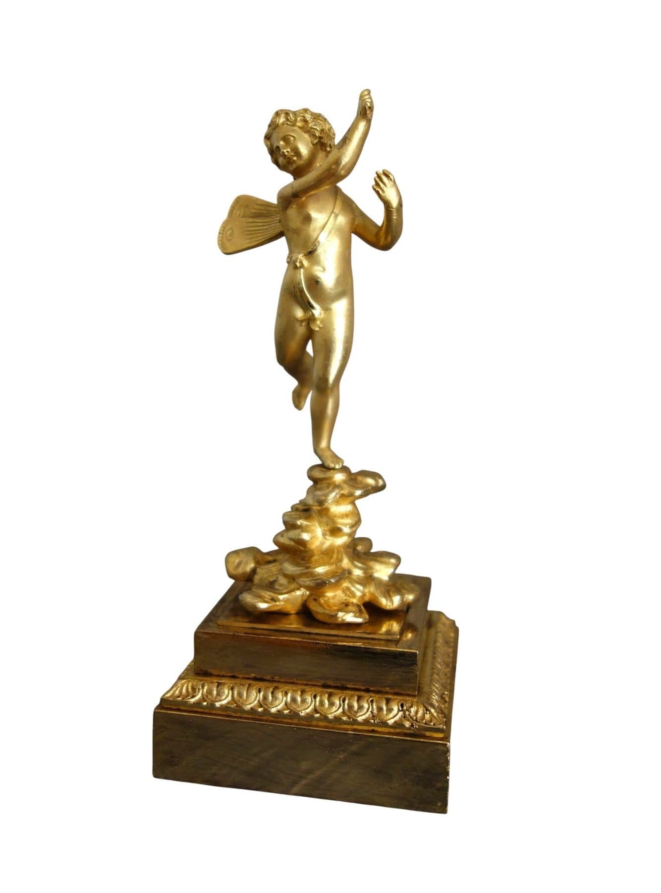 Statuette de Zéphyr en bronze doré
