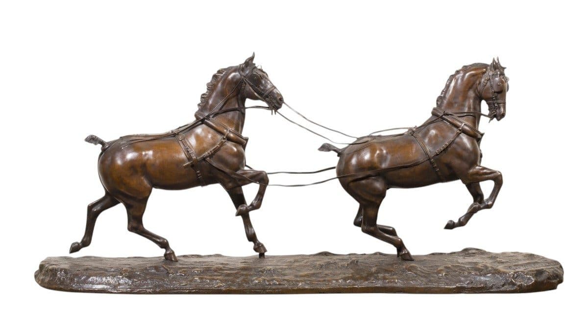 Tandem de chevaux Hackney