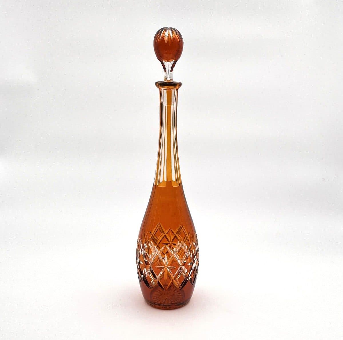 Baccarat Grande carafe en cristal doublé orange