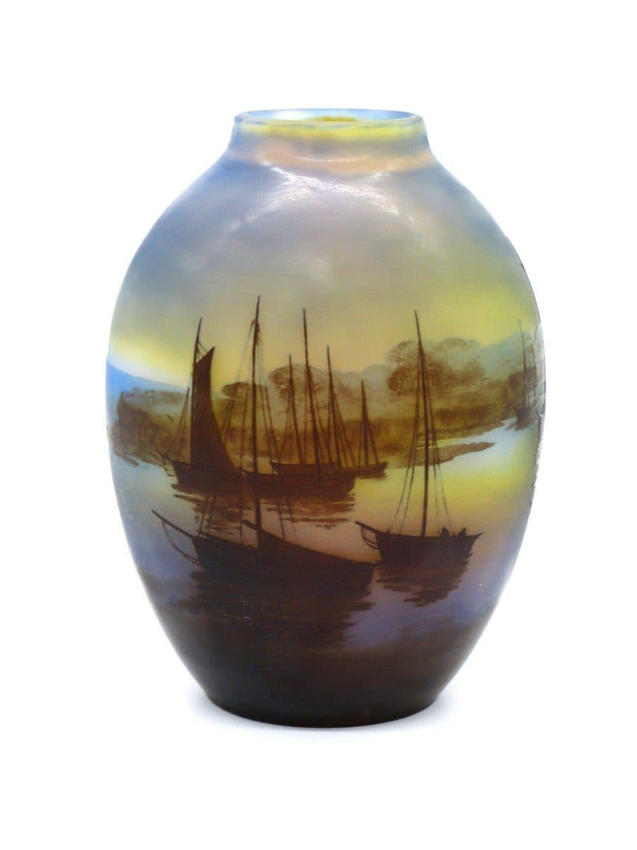 Émile Gallé Grand vase « Aux Voiliers »