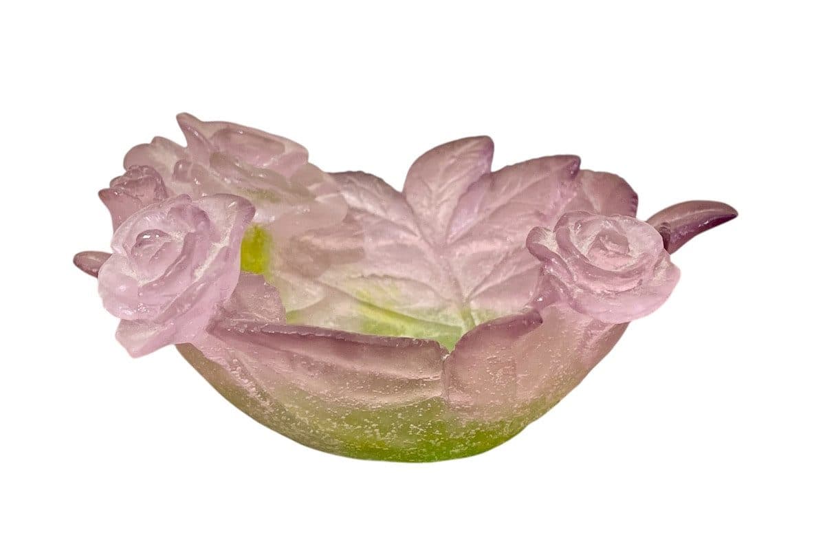 Coupelle vide poches Daum aux roses