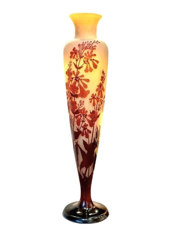 Grand vase Gallé « Fleurs de Galane »