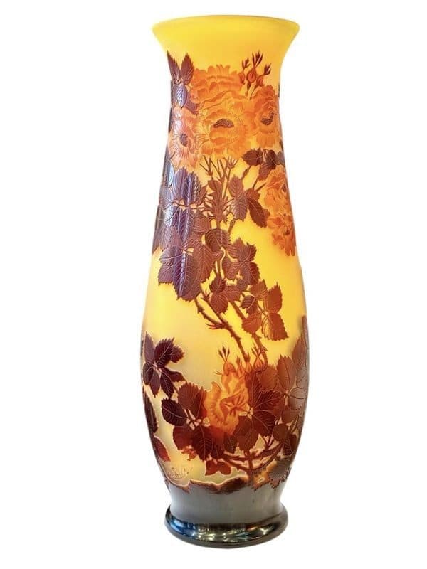 Grand vase Gallé « Aux Roses »