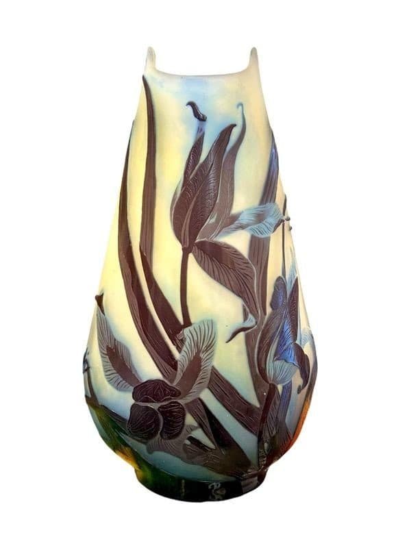 Gallé, vase aux iris