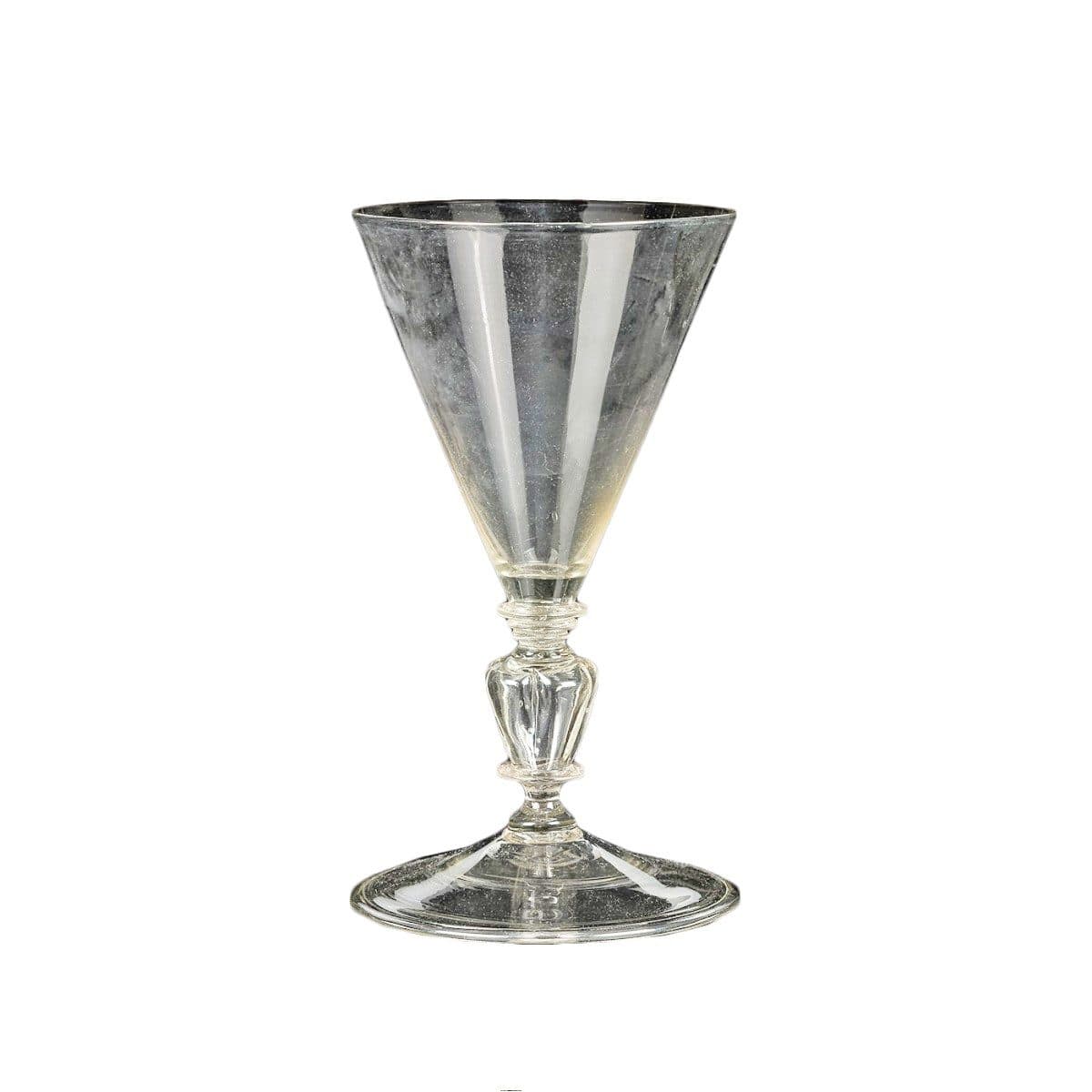 Verre façon de Venise à pied balustre